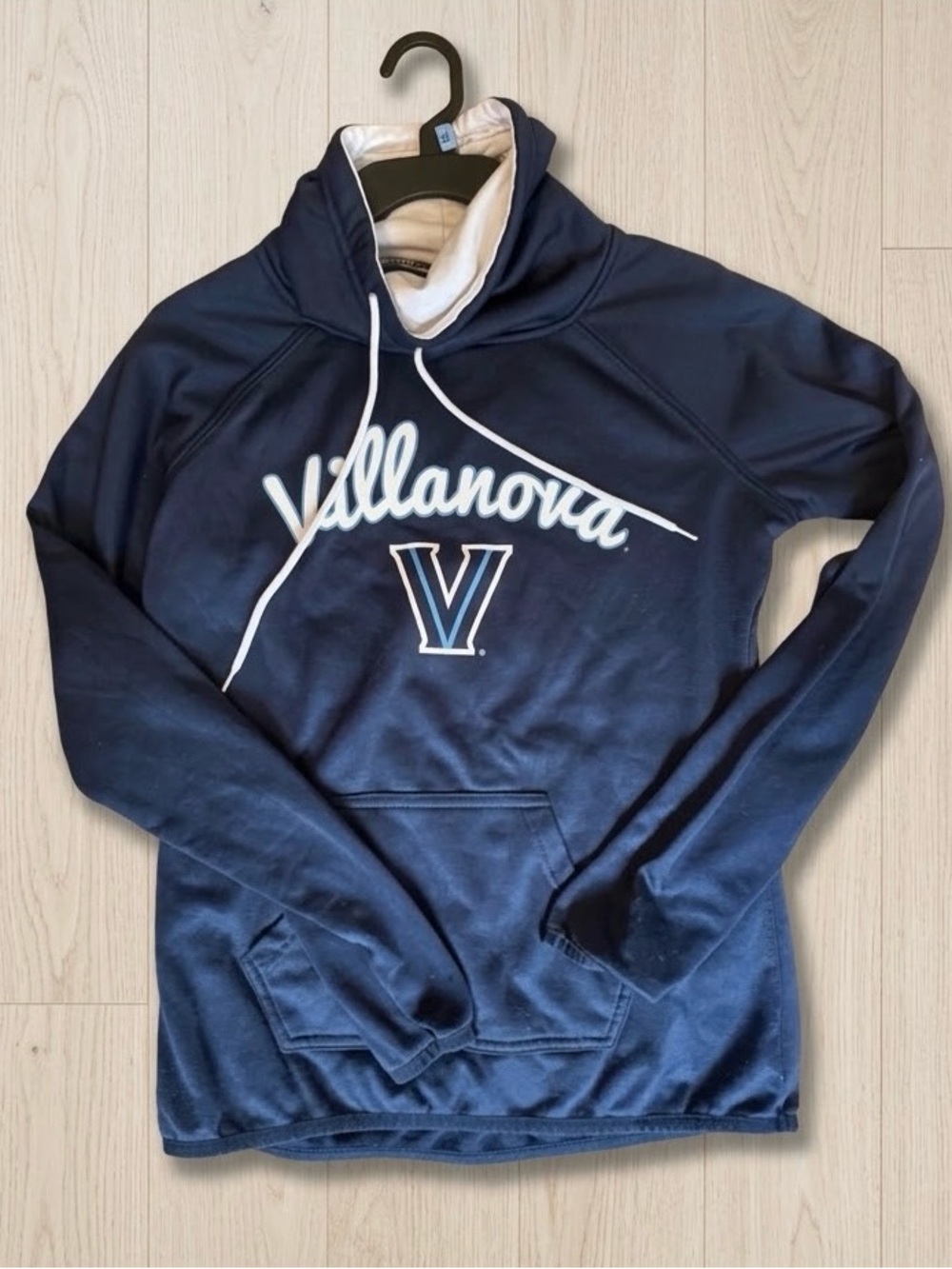 Colosseum Navy Turtleneck with White Trim and Light Blue Logo